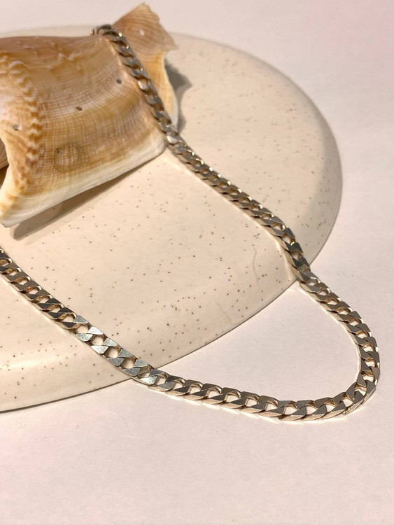 گردنبند نقره مردانه کارتیه 55 سانت 4 میل مربعی