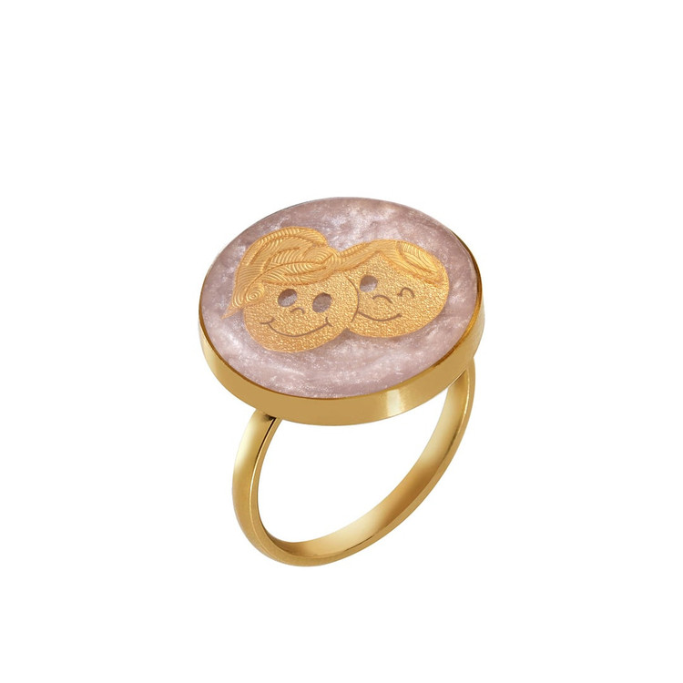 انگشتر ورق طلا بچه گانه دختر و پسر