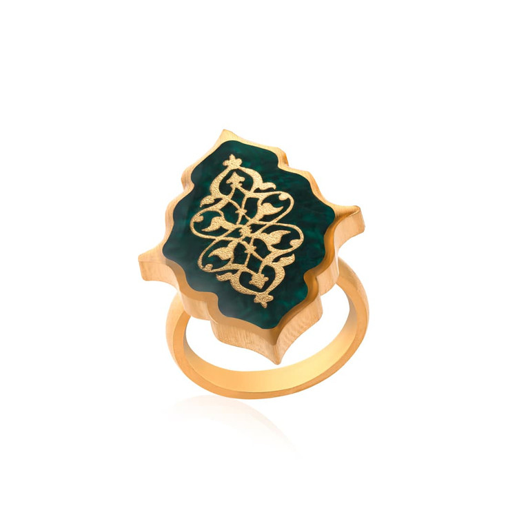 انگشتر ورق طلا ترنج پیچک