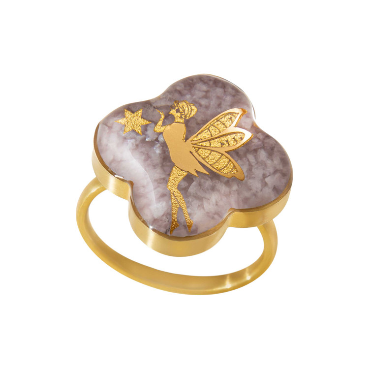 انگشتر ورق طلا ونکلیف فرشته