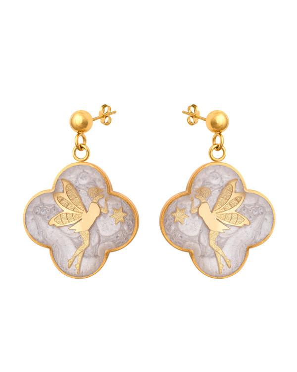 گوشواره ورق طلا ونکلیف فرشته