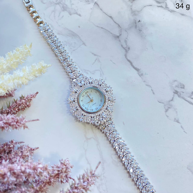 ساعت نقره زنانه نگین مارکیز ژورنالی