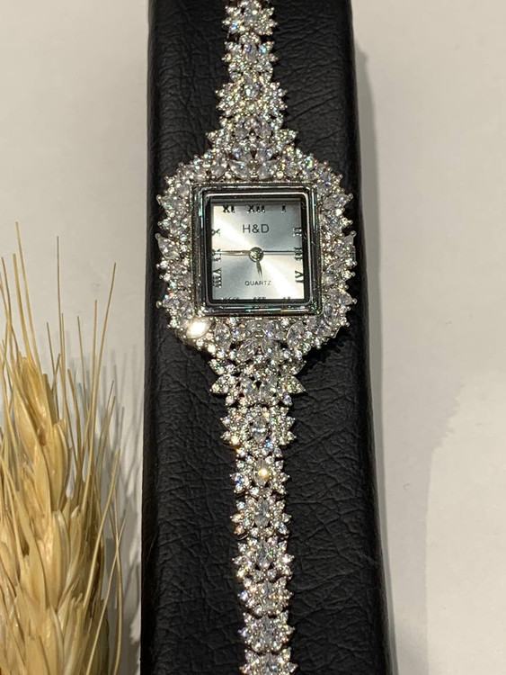 ساعت نقره زنانه صفحه مستطیل