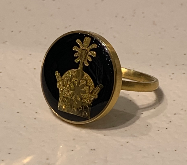 انگشتر ورق طلا تاج