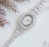 ساعت نقره زنانه صفحه بیضی ژورنالی