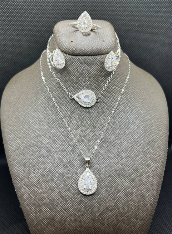 ست نقره زنانه اشکی