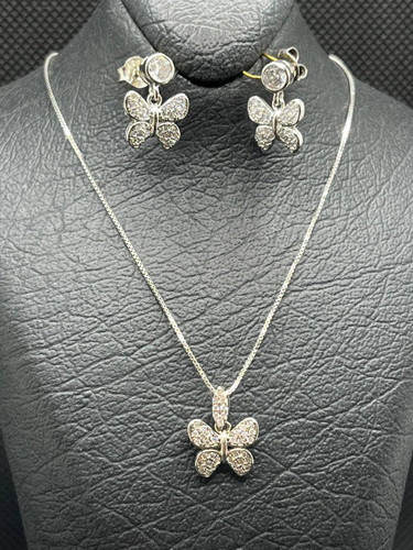 نیم ست نقره زنانه پروانه