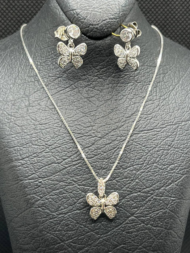 نیم ست نقره زنانه پروانه