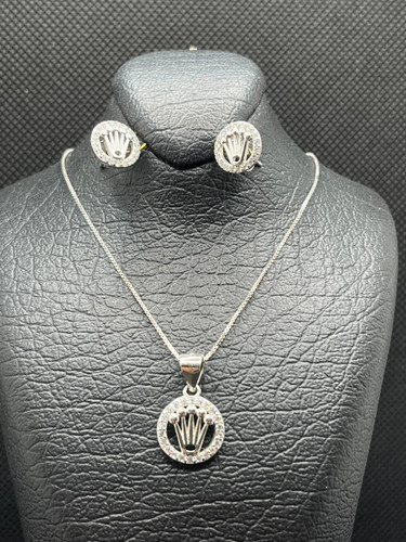 نیم ست نقره زنانه تاج رولکس