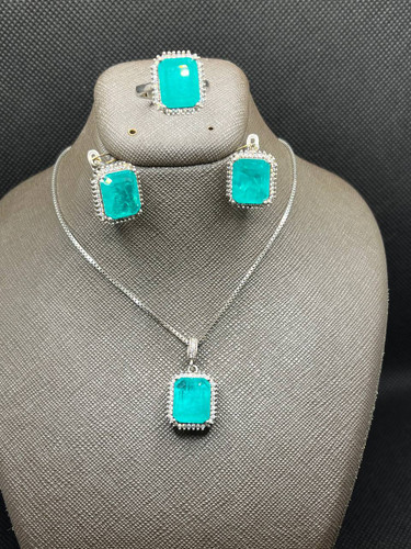 نیم ست نقره آپاتیت