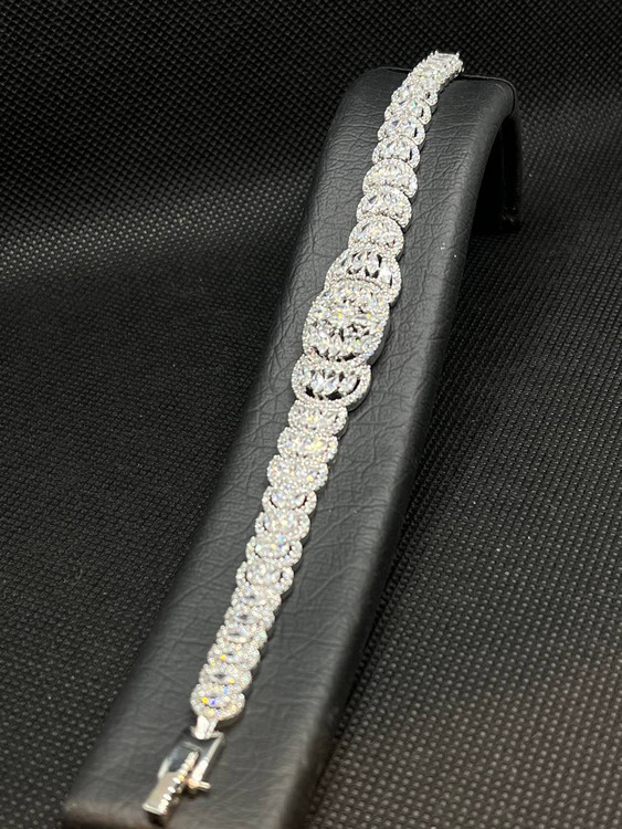 دستبند نقره زنانه نگین مارکیز