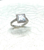 انگشتر نقره زنانه نگین اتمی