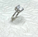 انگشتر نقره زنانه نگین اتمی