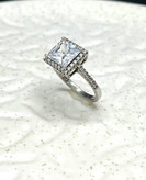 انگشتر نقره زنانه نگین اتمی