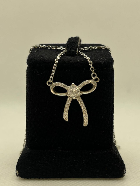 گردنبند نقره زنانه پاپیون