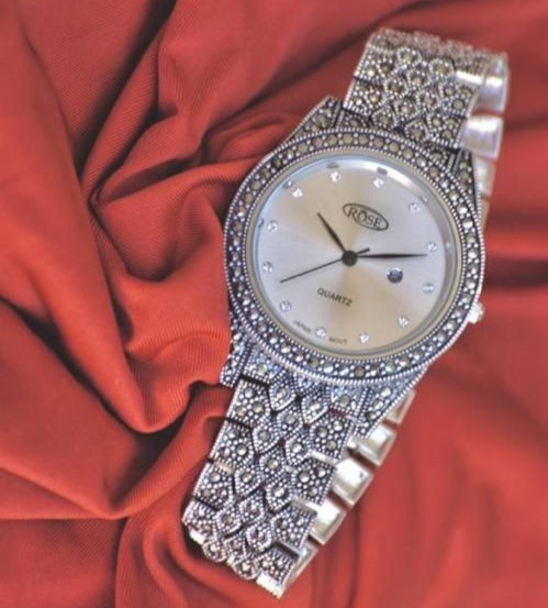 ساعت نقره مردانه مارکازیت سیاه قلم