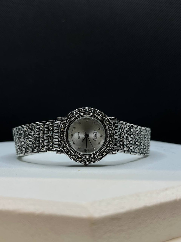 ساعت نقره زنانه مارکازیت سیاه قلم