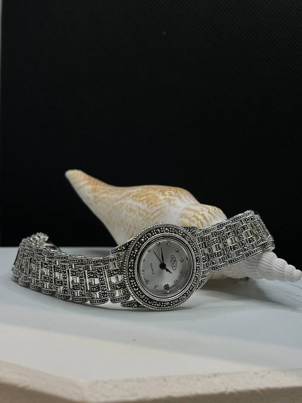 ساعت نقره زنانه مارکازیت سیاه قلم