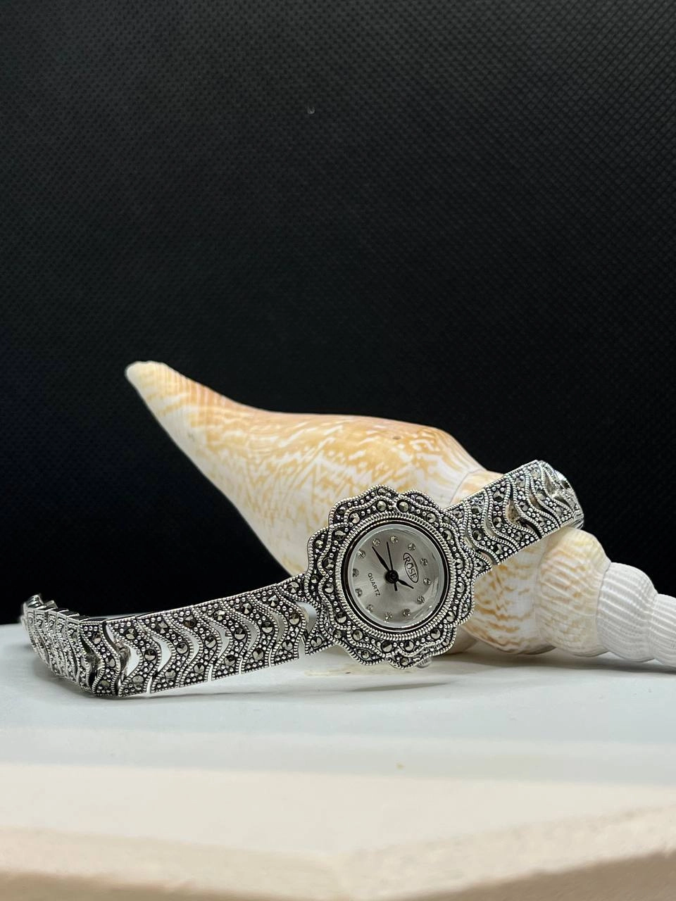 ساعت نقره زنانه مارکازیت سیاه قلم