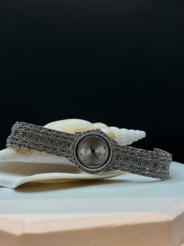 ساعت نقره زنانه مارکازیت سیاه قلم