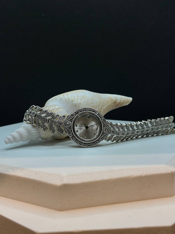 ساعت نقره زنانه مارکازیت سیاه قلم