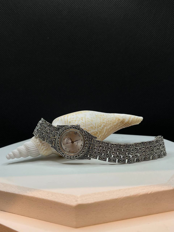 ساعت نقره زنانه مارکازیت سیاه قلم