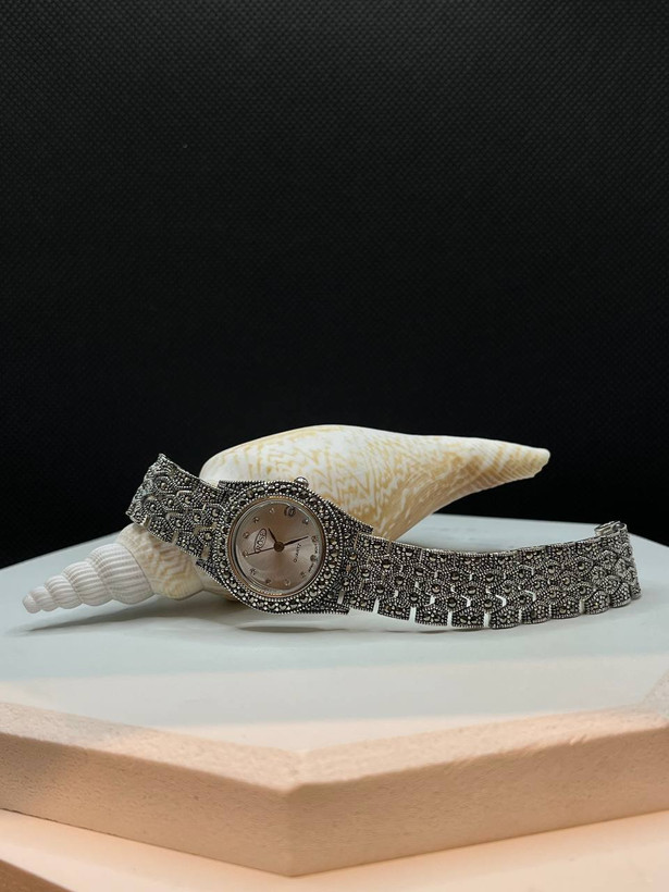 ساعت نقره زنانه مارکازیت سیاه قلم