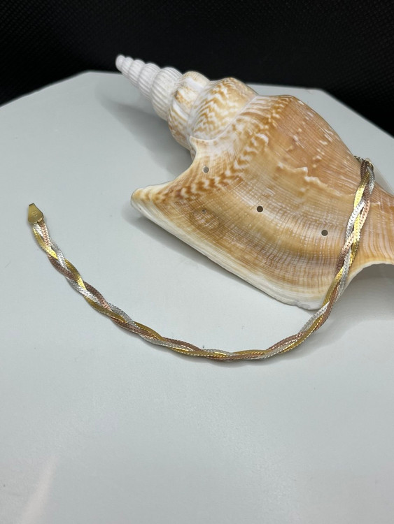 دستبند نقره بافت ایتالیایی 3 رج