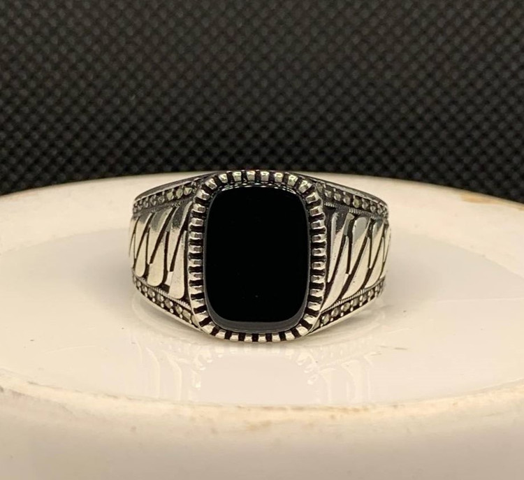 انگشتر نقره مردانه اونیکس تخت