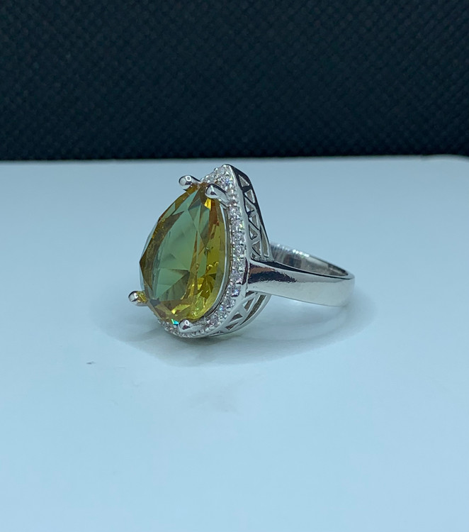 انگشتر نقره زنانه الکساندریت اشکی