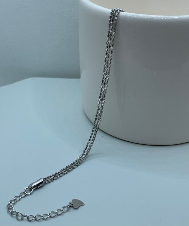 دستبند نقره زنانه سه زنجیر