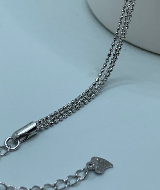 دستبند نقره زنانه سه زنجیر