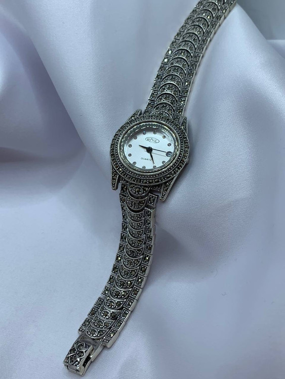 ساعت نقره زنانه مارکازیت سیاه قلم