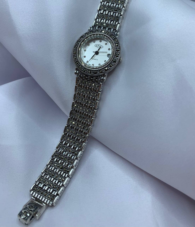 ساعت نقره زنانه مارکازیت سیاه قلم