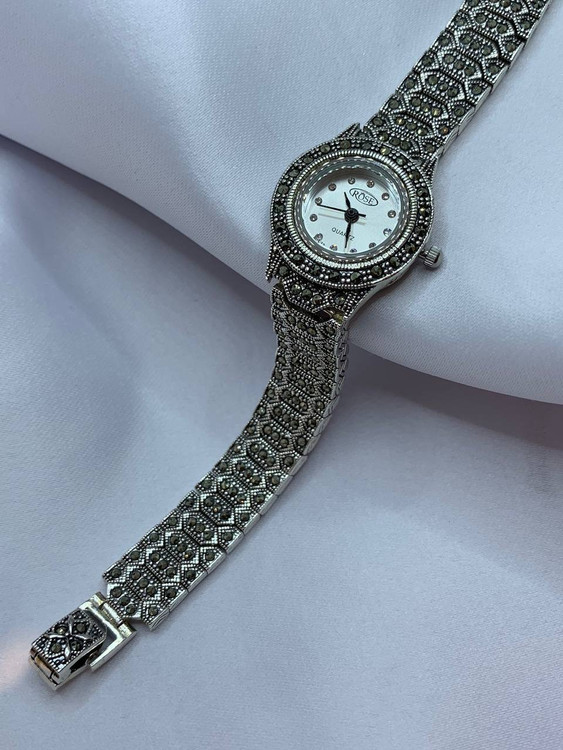 ساعت نقره زنانه مارکازیت سیاه قلم