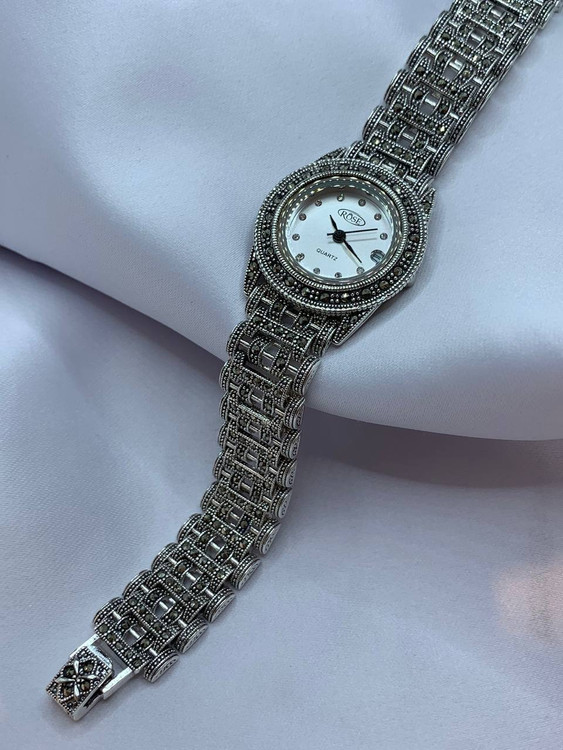 ساعت نقره زنانه مارکازیت سیاه قلم