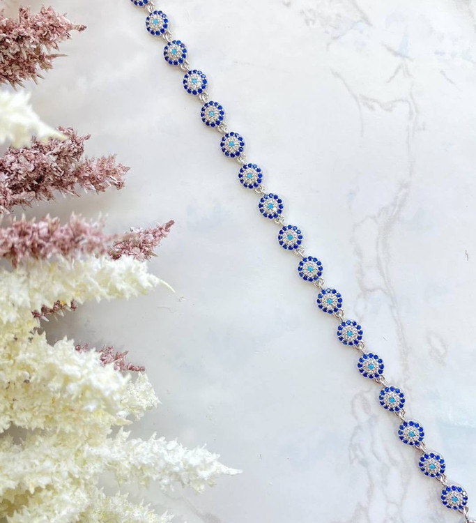 دستبند نقره زنانه چشم نظر