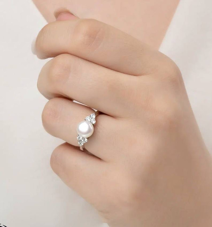 انگشتر نقره زنانه مروارید