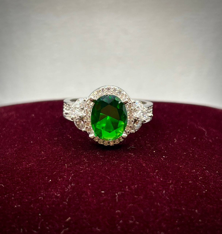 انگشتر نقره زنانه سنگ کوارتز نگین مارکیز