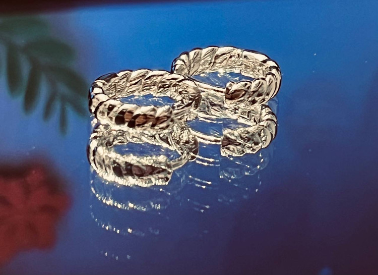 گوشواره نقره زنانه طنابی