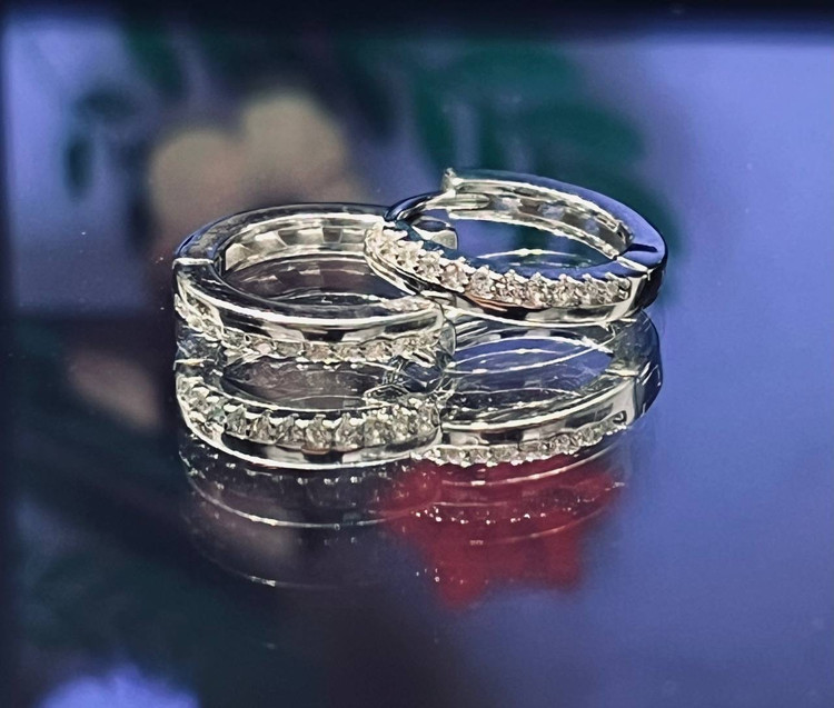 گوشواره نقره زنانه حلقه ای تنیسی