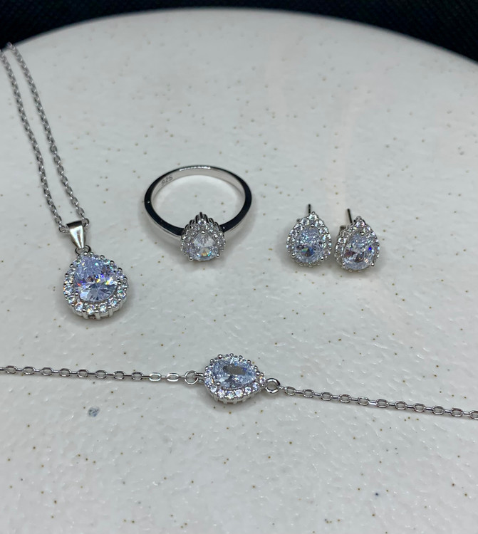 سرویس نقره زنانه اشکی