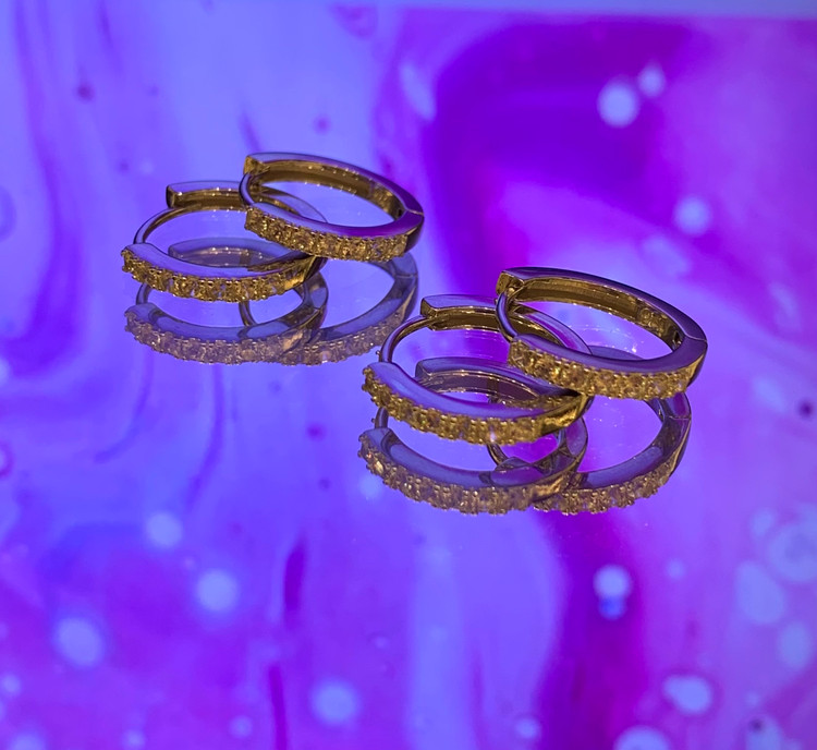 گوشواره نقره زنانه حلقه ای تنیسی