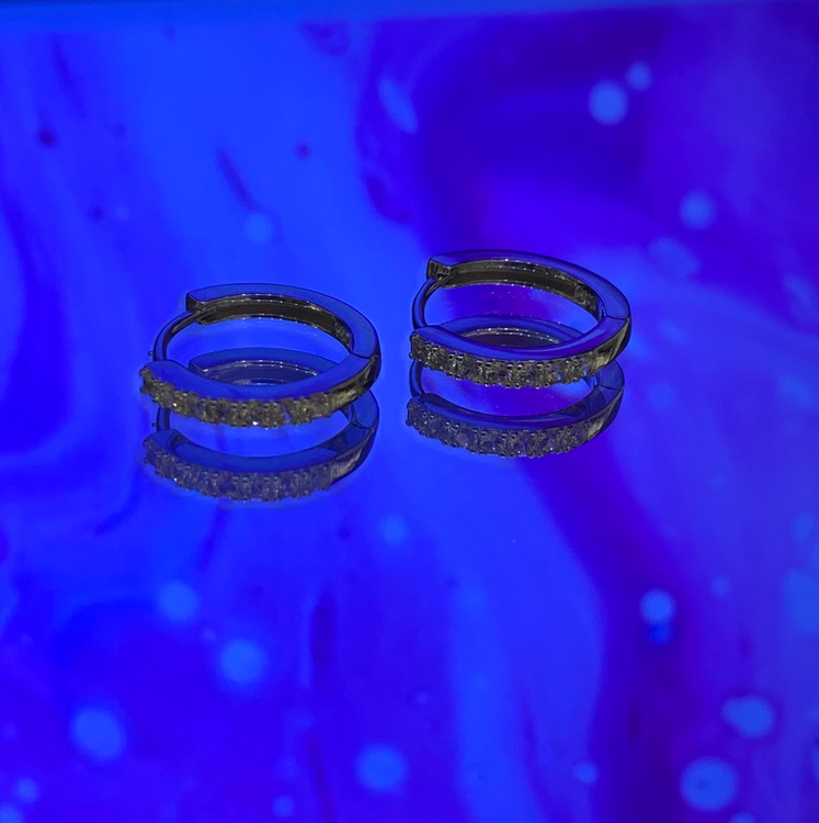 گوشواره نقره زنانه حلقه ای تنیسی