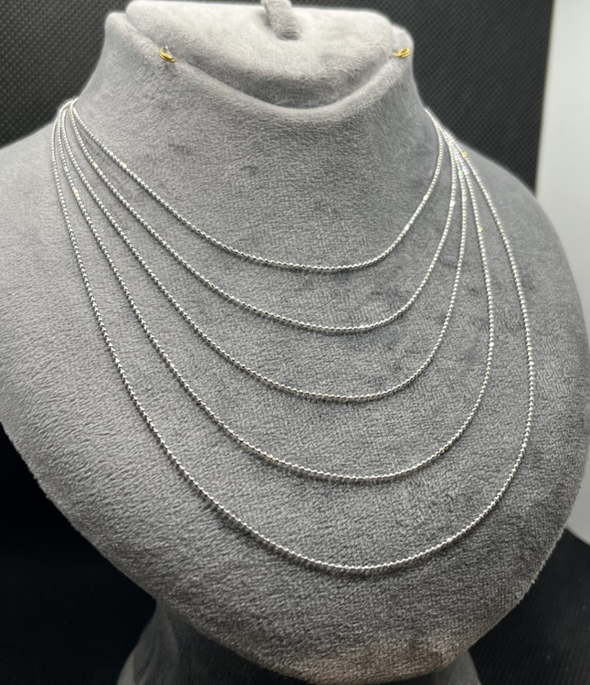 گردنبند نقره زنانه توپی پنج رج