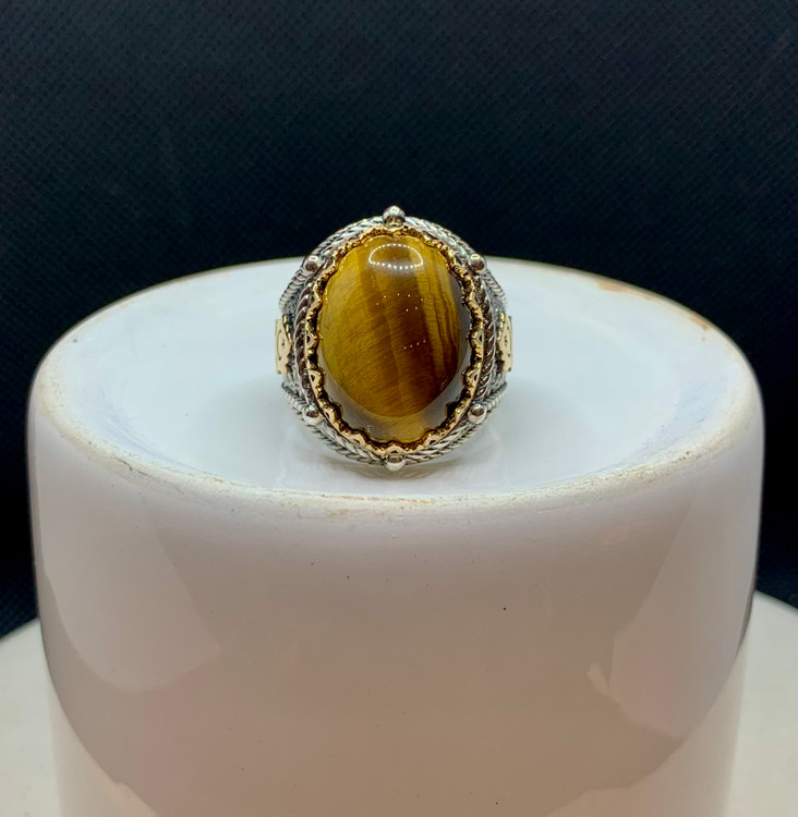 انگشتر نقره مردانه چشم ببر