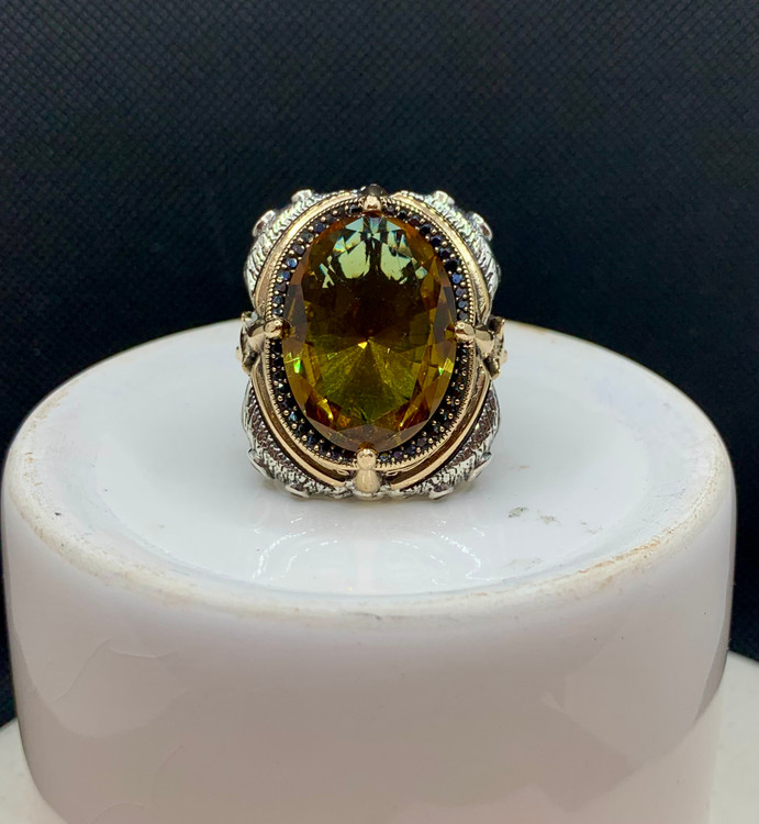 انگشتر نقره مردانه الکساندریت رکاب سلطنتی