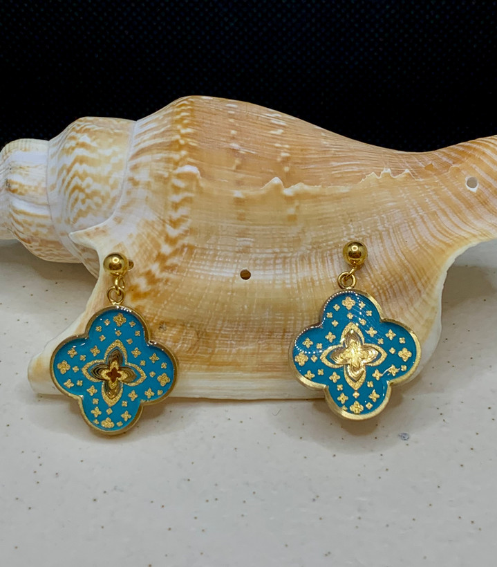 گوشواره ورق طلا دیبا