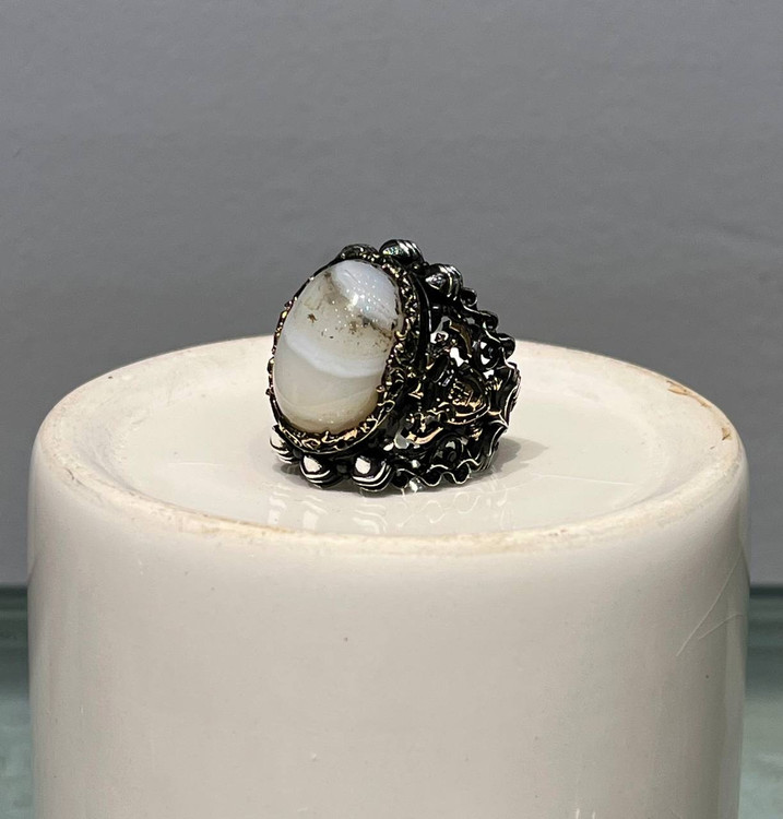 انگشتر نقره مردانه عقیق شجر