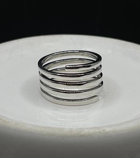 انگشتر نقره زنانه فنری